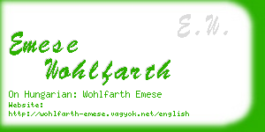 emese wohlfarth business card